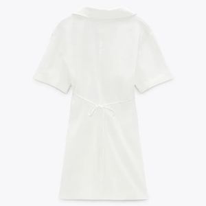 Zara mini cutout linen blend dress